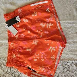 Adidas Women's Own The Run Climacool High-Rise Floral Shorts - MEDIUM 3"